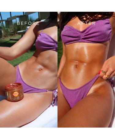 Carroten Gold Shimmer Tanning Gel | Browning Tan Accelerator | Non-Greasy Water-Resistant with Carrot & Coconut Oil | Vitamin A & E For Moisture & Hydration | 5 Fl Oz (Pack of 2) Shimmer 2PK - Buy Online on GoSupps.com