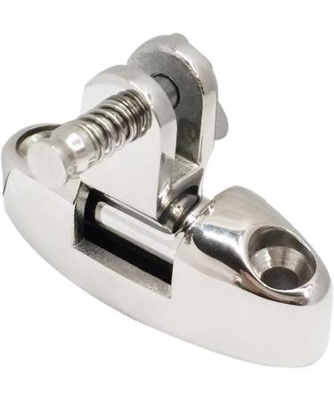 Keehui Pack of 2 Marine Grade Bimini Top 316 Stainless Steel Swivel Deck Hinge with Removable Pin - Rubber Pad Deck Mount Included - Buy Online on GoSupps.com
