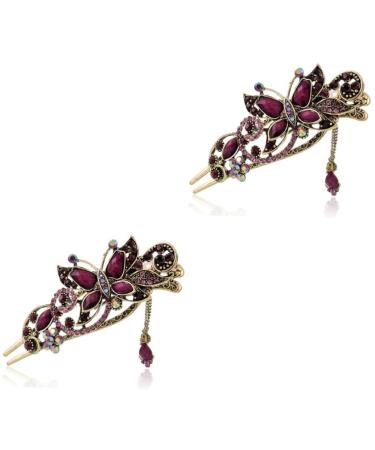 Beaupretty French Hair Pin hair for women Rhinestones Hair Clips hair for buns french pin Hairpins metal hair clips for women Rhinestones hairpin hair clips for women bride