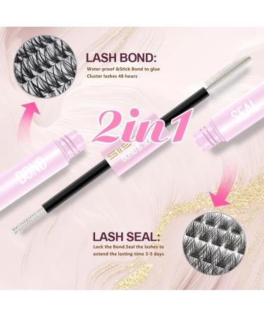 Lash Bond and Seal Cluster Eyelash Glue | Super Strong Hold Waterproof Adhesive for DIY Individual Eyelash Extensions | Sensitive Eyes Friendly | 2in1 Clear Bond - Buy Online on GoSupps.com