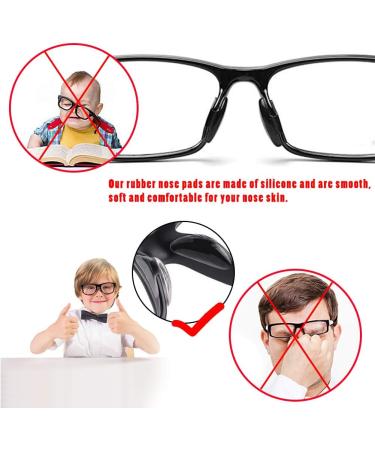 20 Pairs Anti-Slip 1.8mm Silicone Glasses Nose Pads - Soft Transparent & Black Options for Enhanced Comfort - Buy Online on GoSupps.com