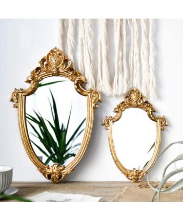 ZHCHAO Vintage Hanging Small Round Oval Golden Hanging Wall Makeup For Bathroom Makeup Toilet (Size : 44cm) - Buy Online on GoSupps.com