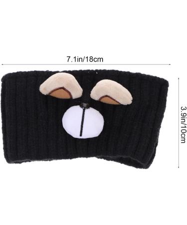 minkissy Knit Headbands Cartoon Braided Crochet Headbands Elastic Turban Head Wraps Cable Knit Winter Ear Warmers for Women Girls Black - Buy Online on GoSupps.com