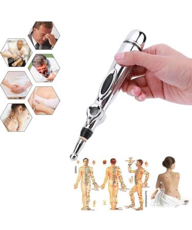 Acupuncture Pen 3-in-1 Electronic Acupuncture Pen for Pain Relief, Powerful Meridian Energy Pulse Massage Pen, Includes Massaging Gel Battery Powered