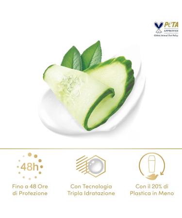  Italian Gourmet E.R. Dove - Advanced Care Roll-On Deodorant - Cucumber and Green Tea - Sensitive formula with triple moisturizing action - 48 hours - 6 x 50 ml + Italian Gourmet Polpa 400 g - Buy Online on GoSupps.com