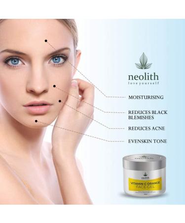  Neolith Neolith Orange Vitamin C Face Gel - Exfoliating Gel Oil Control || Moisturizing | Refreshing | Moisturizing | Skin Lightening | 100g - Buy Online on GoSupps.com