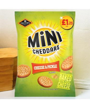 Jacob's Mini Cheddars Snacks 90g x Pack of 15 (Cheese & Pickle) - Buy Online on GoSupps.com