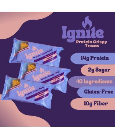 Buy Ignite Bars Crispy Keto Rice Treat - High Protein Low Sugar Low Carb Snack - Blueberry Vanilla Almond - Guilt-Free Healthy Snack for Adults - Buy Online on GoSupps.com