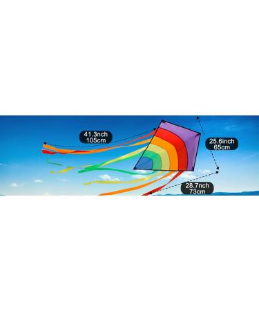 Lebexy Insliner Delta Dragon Kite for Kids & Adults | Easy to Fly Colorful 73x65 cm Kite with 80m String | Perfect Children's Outdoor Toy - Buy Online on GoSupps.com
