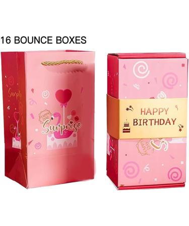 Generic Happy Birthday Surprising Boxes Bouncing Red Envelope Gift Boxes for Family Friend Neighbor Gift 16pcs Bounce Boxes Gift Boxes Gift Bags Pink HAPPY BIRTHDY - Buy Online on GoSupps.com