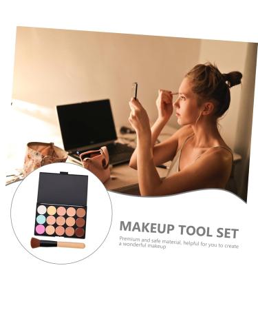Balacoo 4 Pcs Makeup Tool Set - Colour Corrector Cream Highlighting Eyeshadow Palette & Concealer for Girls | Waterproof Makeup Kit - Buy Online on GoSupps.com