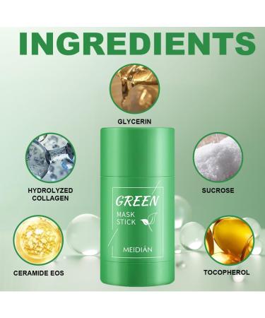  Xynqura Green Tea Mask 2 Pack Iron on Mask Deep Cleansing Deep Cleaning Oil Control Pore Refinement & Moisture Balance Rhino Reduction - Buy Online on GoSupps.com
