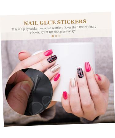 Ipetboom 20 Sheets Double Sided Adhesive Nail Stickers Fake Nail Tips False Nail Tips Transparent Gel Stickers Self-adhesive Nail Stickers Nail Art Stickers Fake Nails Nail Glue medium Transparent - Buy Online on GoSupps.com