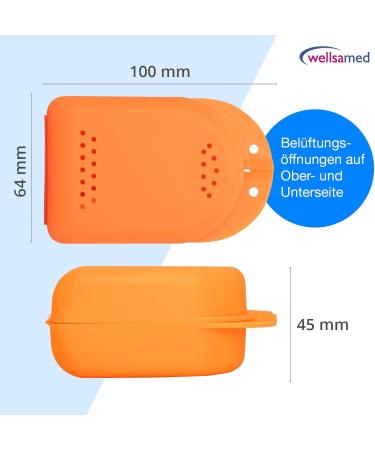 Wellsamed KFO Splint Box Green Line - 100% Recycled Orange Storage for Dental Braces & Splints | Eco-Friendly eCommerce - Buy Online on GoSupps.com