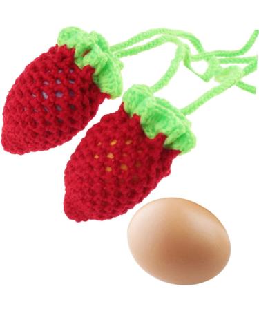 Zerodeko 2pcs Strawberries Fruit Candy Bags Goodie Bags for Kids Egg Bags Mesh Bag Crochet Net Bag Shopping - Buy Online on GoSupps.com