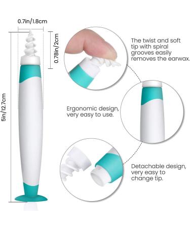 Q Grips Ear Wax Removal Tool - Safe & Soft Earwax Cleaner Kit for Adults and Kids - 16 Replacement Heads - Green - Buy Online on GoSupps.com