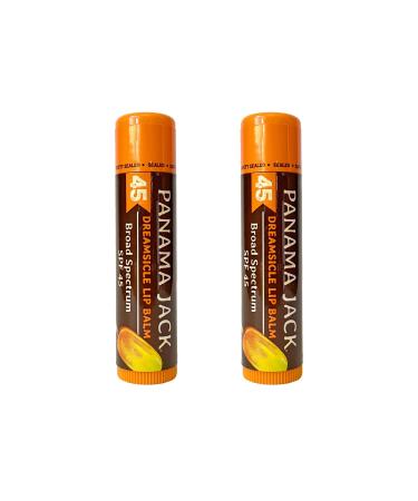 Panama Jack SPF 45 Lip Balm - Broad Spectrum UVA-UVB Protection, Pack of 2 Dreamsicle - Buy Online on GoSupps.com