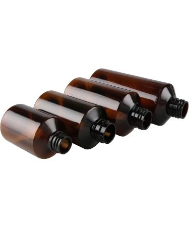 Tianzd 3-Piece 150ml Brown Plastic Bottles Set with Silver Screw Caps & Orifice Reducers - Essential Oil Make-Up Remover & Cosmetics Container with Funnel - International Shipping Available - Buy Online on GoSupps.com