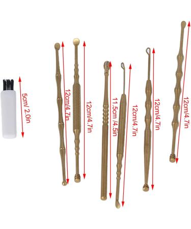 Pssopp Ear Scoop Set - Premium Stainless Steel Earwax Remover Kit for Home & Travel - Golden - Buy Online on GoSupps.com