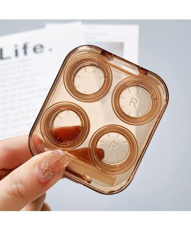 Makelon Elegant Contact Lens Container Set - 5 Travel Cases with Screw Closure - Gray Color - Buy Online on GoSupps.com