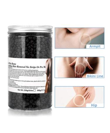 500g Hard Wax Beans for Hair Removal | European Depilation Wax for Bikini Eyebrows Face & Armpits - Chocolate Flavor - Buy Online on GoSupps.com