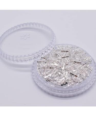 LIFOOST 100pcs Butterfly Nail Charms Silver Nail Art Studs | 3D Nail Jewelry for Acrylic Nails Designs - Buy Online on GoSupps.com