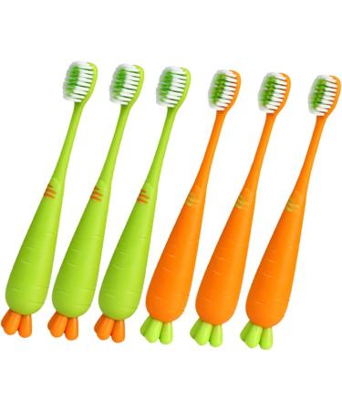 Fomiyes 30-Pack Carrot Travel Toothbrush for Babies - Bulk Toothbrushes for Oral Care & Ear Cleaning - Buy Online on GoSupps.com