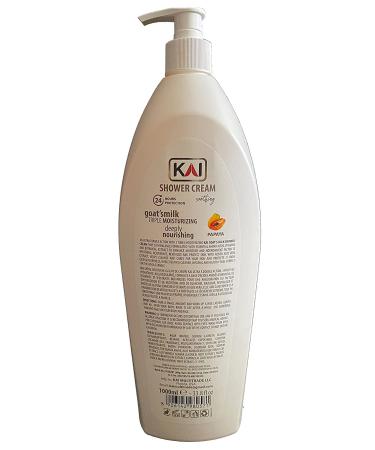 KAI Triple Moisturizing Shower Cream 33.8 Fl Oz | Soothing Luxury Bath Gel | pH Balanced Body Wash for All Skin Types | 24-Hour Hydration & Relief - Papaya - Buy Online on GoSupps.com
