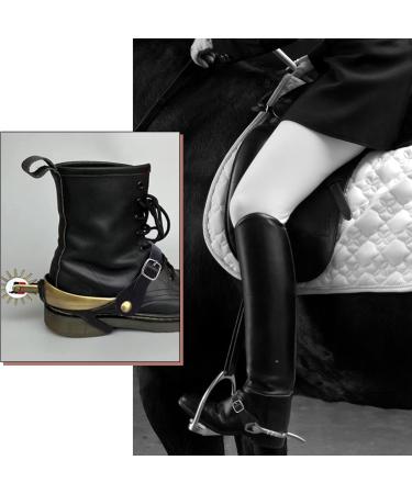 Buy GorgeCraft Adjustable Leather Spore Straps - 4 Piece Set for Riding | Durable Ankle Straps for Men & Women | Thigh High Boots Accessory - Black - Buy Online on GoSupps.com