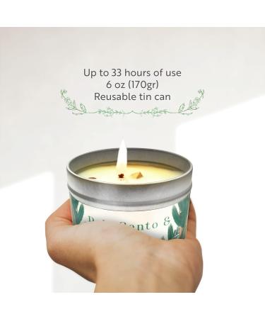 Chandelita Fragrance Candle - Palo Santo & Cedar Aromatherapy | Natural Soy Wax for Meditation & Chakra Cleansing - Buy Online on GoSupps.com
