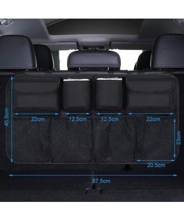 URAQT Car Boot Organiser & Waterproof Kick Mats Set - Multi-Pocket Children's Travel Storage - Durable & Foldable - Black 87x45cm - Buy Online on GoSupps.com
