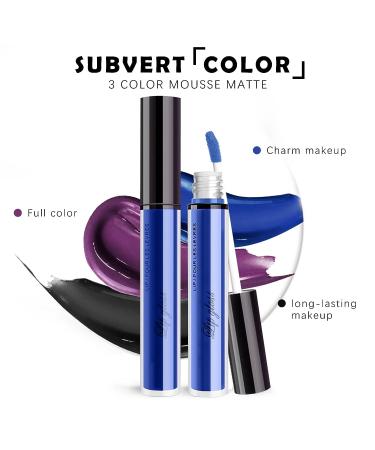 NewBang 3Pcs Dark Lipstick & Lipliner Set - Matte Liquid Lipstick, Lip Gloss & Liner in Black, Blue, Purple - Waterproof, Longlasting - Halloween/Christmas Makeup - 3 Count - Buy Online on GoSupps.com