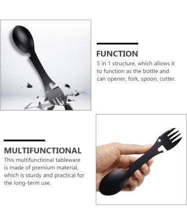 BESPORTBLE Hiking Tableware 5 1 Integrated and Fork Spoon Flatware Camping Forks Travel Utensils Small Tools Outdoor - Buy Online on GoSupps.com