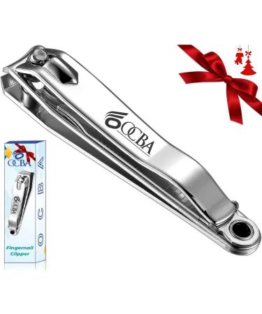 OCBA Nail Clippers Stainless Steel Nail Cutter for Thick Toenails Professional Heavy Duty Fingernail Clipper Toenail Clippers for Men Women (Nail Clipper)