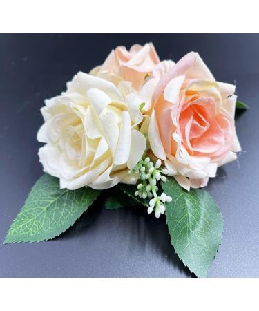 Boho Rose Flower Cake Topper Decorations Lady Cake Topper 8.7inch Vintage Artificial Pink Rose Wedding Cake Toppers for Wedding Bridal Shower Anniversary Birthday Party (Three rose flower) - Buy Online on GoSupps.com