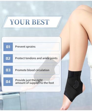 Adjustable Ankle Support for Men & Women - Compression Foot Stabilizer for Sprained Ankles - Ideal for Sports Running Volleyball & Soccer - XXXL Size - Buy Online on GoSupps.com