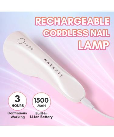 Makartt Mini Rechargeable UV LED Nail Lamp | Portable Nail Dryer for Gel Polish | 2 Timers | White - Buy Online on GoSupps.com