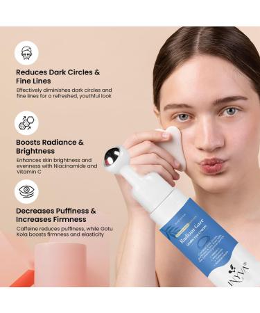 INYVA Radiant Gaze Under Eye Cream | Reduces Dark Circles Puffiness & Fine Lines | Hydrating Vitamin C & Caffeine Formula | Soothes & Brightens Delicate Under Eye Skin | 1 oz - Buy Online on GoSupps.com