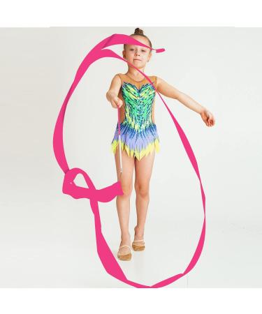 AIEX 2pcs Gymnastics Ribbons - 78.7 Dance Ribbon Dancer Streamers for Kids Girls - Rose Red - Buy Online on GoSupps.com