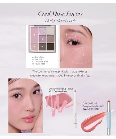 Heart Percent Dote On Mood Eye Palette - Cool-Toned Shades & Velvety Matte Eyeshadow (07 Cool Muse Facets) - International Shipping Available - Buy Online on GoSupps.com
