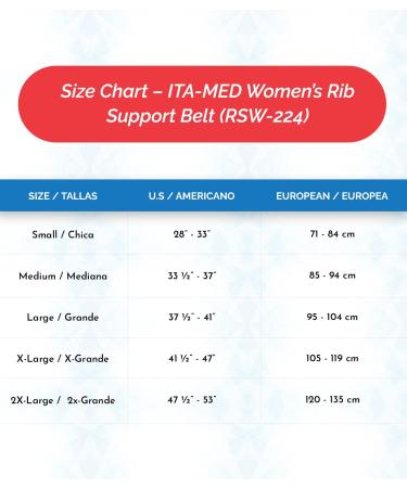 ITA-MED USA Breathable Elastic Rib Brace for Women | Compression Support Wrap for Fractured Ribs - Large (Pack of 1) - Buy Online on GoSupps.com