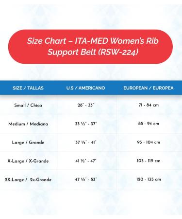 ITA-MED Breathable Elastic Rib Brace - Best Rib Belt for Women - Compression Rib Support Wrap for Broken or Fractured Ribs - Made In USA - Size Small - Buy Online on GoSupps.com