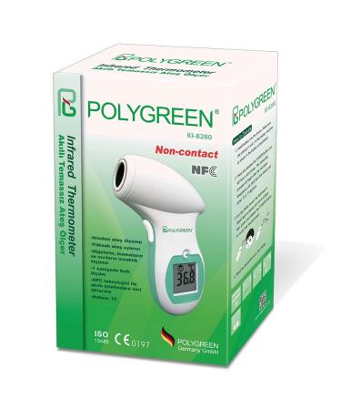 Polygreen Non-Contact Digital Thermometer for Adults & Kids - Infrared Forehead Thermometer with Fever Alarm - Safe for Babies (KI-8280 - Buy Online on GoSupps.com