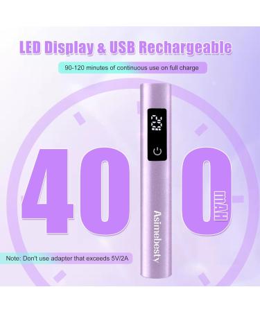 Asimebesty UV Lamps for Gel Nails Mini Handheld UV LED Nail Lamp with Stand Portable Rechargeable Nail Dryer with LED Screen 20/60/90S Timer Flash Cure UV Nail Lamp for Fast Drying Violet - Buy Online on GoSupps.com