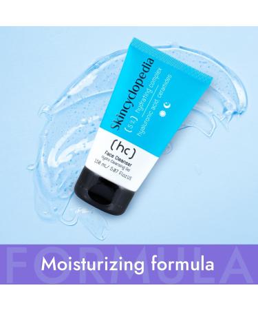 Skincyclopedia Face Wash for Dry Skin with 5% Hyaluronic Acid Ceramides and Niacinamide - Hydrating Face Cleanser and Make Up Remover - Also Suitable for Normal and Sensitive Skin 150ml - Buy Online on GoSupps.com
