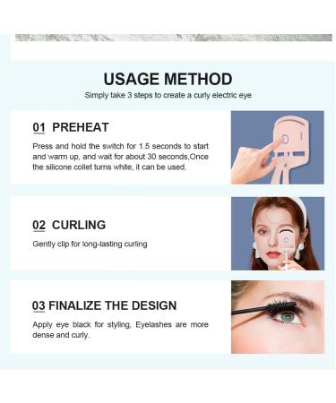 Heated Mini Eyelash Curler - LISSAHNE Portable Electric Curler with 3 Heat Modes for Natural Long-Lasting Curls | International Shipping Available - Buy Online on GoSupps.com