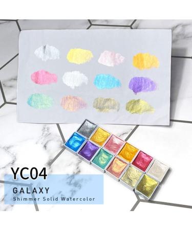 Nail Shiimmer Powder Manicure Solid Pearlescent Pigment Nail Art Dyeing Powder 12Colors Brushes - Buy Online on GoSupps.com