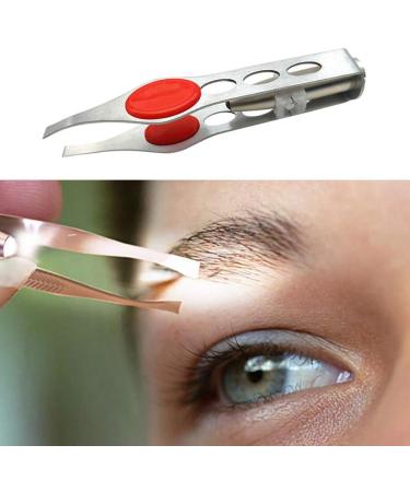 LHKJ LED Tweezer Women Eyebrow Clip with Spotlight LED Tweezers with Light Professional Tool LED Light Stainless Steel Eyebrow Tweezer Hair Removal Makeup Tools - Buy Online on GoSupps.com