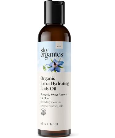 Buy Sky Organics Body Oil - Extra Hydrating Organic Skin Care with Borage Acai & Sweet Almond Oil | Moisturizing Massage Oil Refreshing Orange & Spearmint Scent - 6 fl oz International Shipping Available - Buy Online on GoSupps.com