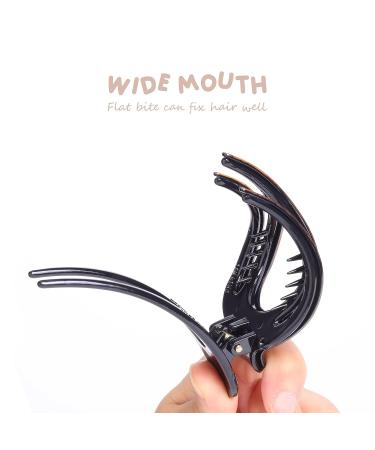 French Curved Hair Clips for Thick Hair - 3 Pack Strong Grip Hair Claws | Non-Slip Flat Hair Clamp for Women & Girls - Fashion Beauty Accessory - Buy Online on GoSupps.com
